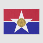 Patriottisch tissuepapier met vlag van Dallas (Voorkant)