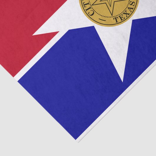 Patriottisch tissuepapier met vlag van Dallas (Detail)