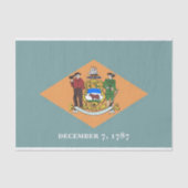 Patriottisch tissuepapier met vlag van Delaware (Voorkant)