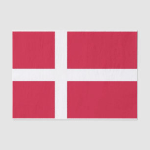 Patriottisch tissuepapier met vlag van Denemarken