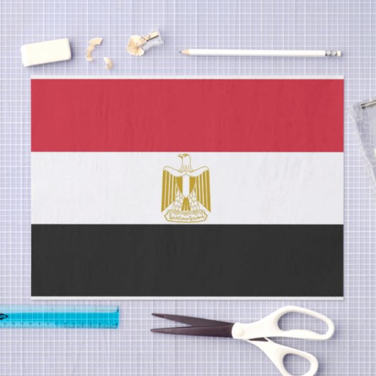 Patriottisch tissuepapier met vlag van Egypte (Craft)