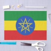 Patriottisch tissuepapier met vlag van Ethiopië (Craft)