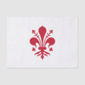 Patriottisch tissuepapier met vlag van Florence (Voorkant)