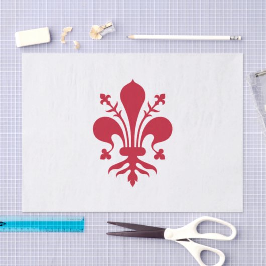 Patriottisch tissuepapier met vlag van Florence (Craft)