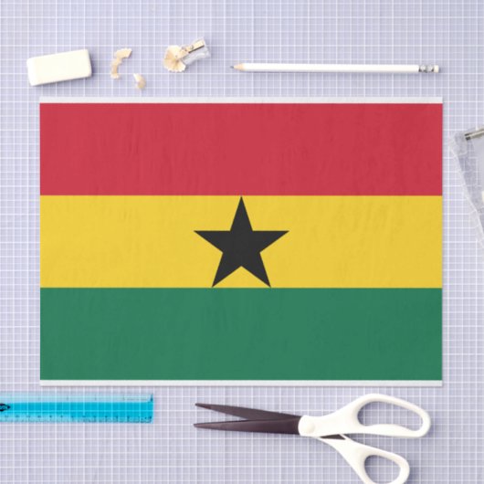 Patriottisch tissuepapier met vlag van Ghana (Craft)