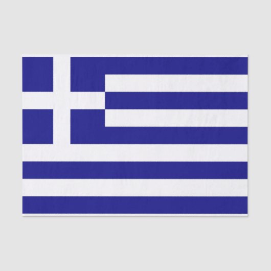 Patriottisch tissuepapier met vlag van Griekenland (Voorkant)