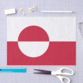 Patriottisch tissuepapier met vlag van Groenland (Craft)