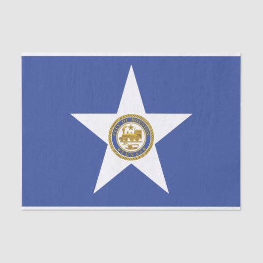 Patriottisch tissuepapier met vlag van Houston (Voorkant)