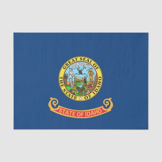 Patriottisch tissuepapier met vlag van Idaho (Voorkant)