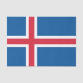 Patriottisch tissuepapier met vlag van IJsland (Voorkant)