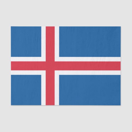 Patriottisch tissuepapier met vlag van IJsland (Voorkant)