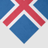 Patriottisch tissuepapier met vlag van IJsland (Detail)