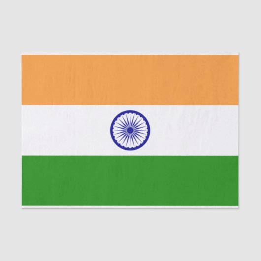 Patriottisch tissuepapier met vlag van India (Voorkant)