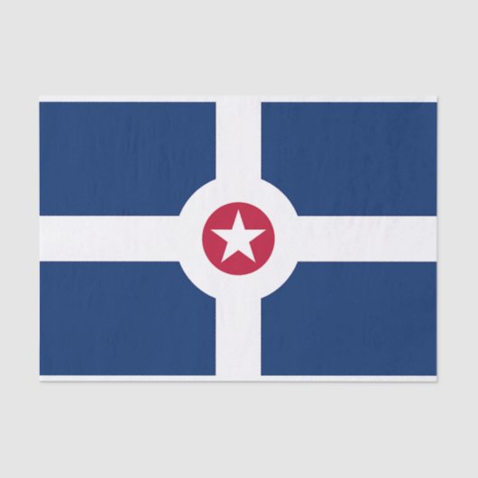 Patriottisch tissuepapier met vlag van Indianapoli (Voorkant)