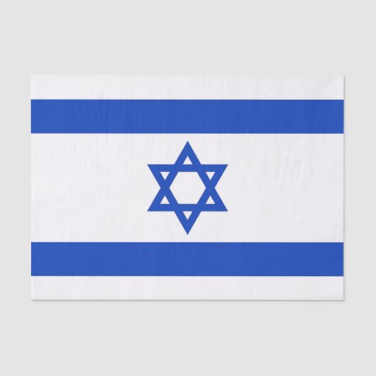 Patriottisch tissuepapier met vlag van Israël (Voorkant)