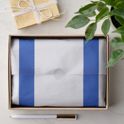 Patriottisch tissuepapier met vlag van Israël (Geschenk)