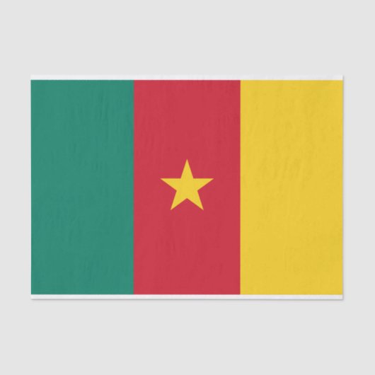 Patriottisch tissuepapier met vlag van Kameroen (Voorkant)
