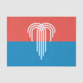 Patriottisch tissuepapier met vlag van Kansas City (Voorkant)