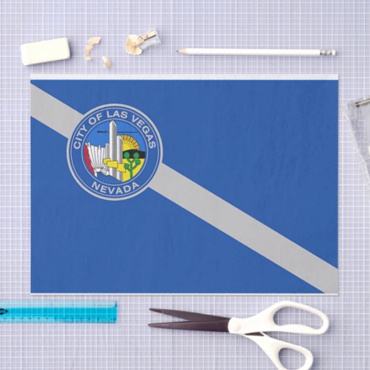 Patriottisch tissuepapier met vlag van Las Vegas,  (Craft)