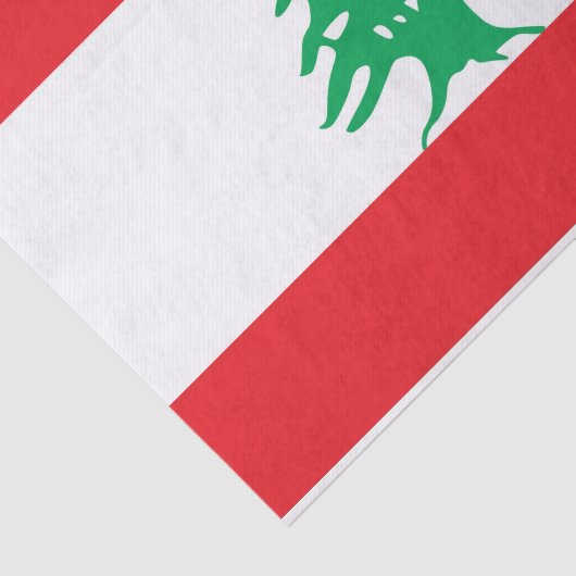 Patriottisch tissuepapier met vlag van Libanon (Detail)