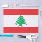 Patriottisch tissuepapier met vlag van Libanon (Craft)