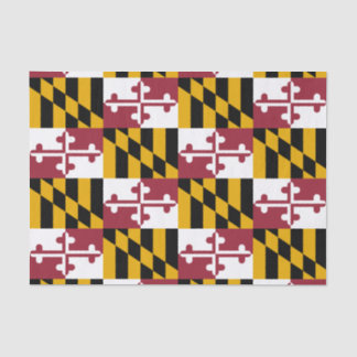 Patriottisch tissuepapier met vlag van Maryland