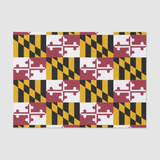 Patriottisch tissuepapier met vlag van Maryland (Voorkant)