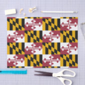 Patriottisch tissuepapier met vlag van Maryland (Craft)
