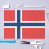 Patriottisch tissuepapier met vlag van Noorwegen (Craft)