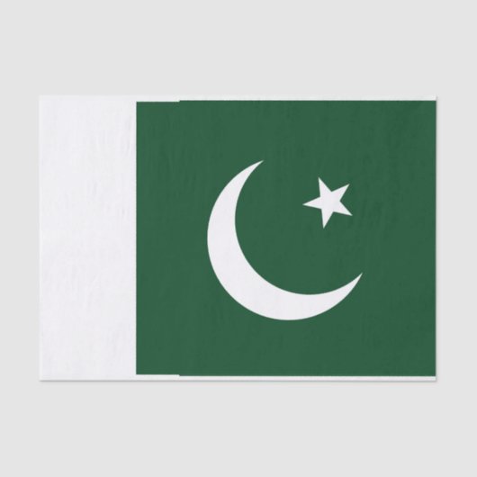 Patriottisch tissuepapier met vlag van Pakistan (Voorkant)