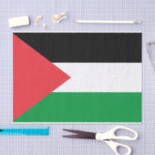 Patriottisch tissuepapier met vlag van Palestina (Craft)