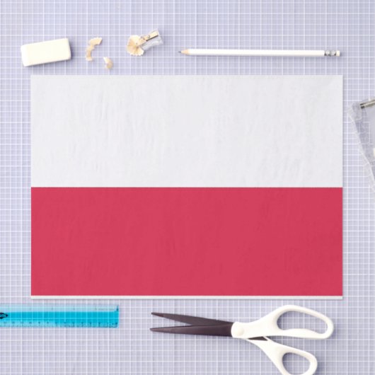 Patriottisch tissuepapier met vlag van Polen (Craft)