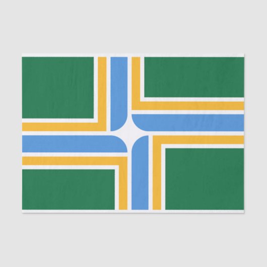 Patriottisch tissuepapier met vlag van Portland, V (Voorkant)