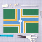 Patriottisch tissuepapier met vlag van Portland, V (Craft)