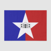 Patriottisch tissuepapier met vlag van San Antonio (Voorkant)