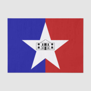 Patriottisch tissuepapier met vlag van San Antonio