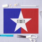 Patriottisch tissuepapier met vlag van San Antonio (Craft)