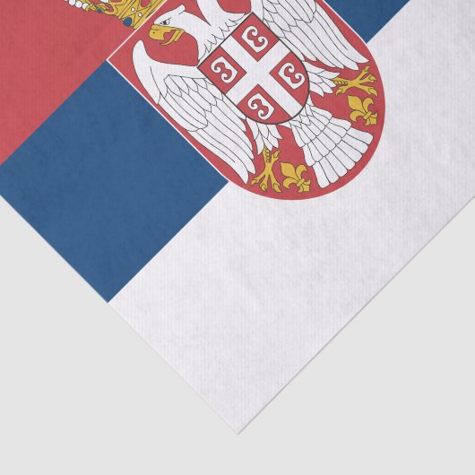 Patriottisch tissuepapier met vlag van Servië (Detail)