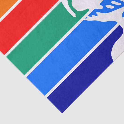 Patriottisch tissuepapier met vlag van Sint-Peters (Detail)