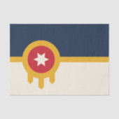 Patriottisch tissuepapier met vlag van Tulsa, VS (Voorkant)