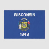 Patriottisch tissuepapier met vlag van Wisconsin,  (Voorkant)