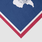 Patriottisch tissuepapier met vlag van Wyoming, VS (Detail)