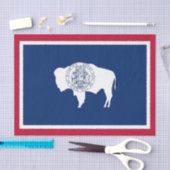 Patriottisch tissuepapier met vlag van Wyoming, VS (Craft)