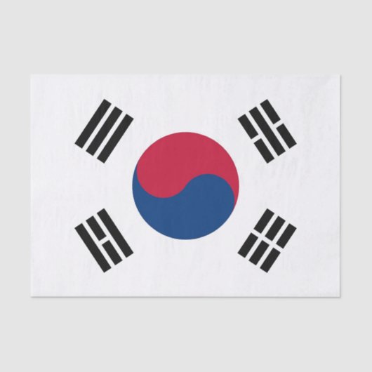 Patriottisch tissuepapier met vlag van Zuid-Korea (Voorkant)