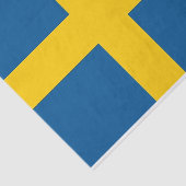 Patriottisch tissuepapier met vlag van Zweden (Detail)