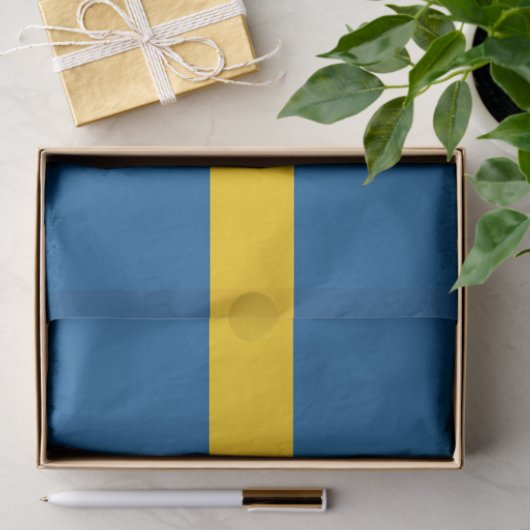 Patriottisch tissuepapier met vlag van Zweden (Geschenk)