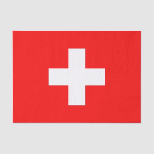 Patriottisch tissuepapier met vlag van Zwitserland (Voorkant)