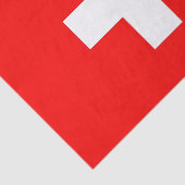 Patriottisch tissuepapier met vlag van Zwitserland (Detail)