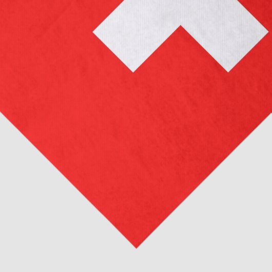 Patriottisch tissuepapier met vlag van Zwitserland (Detail)