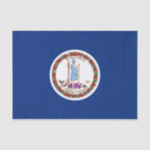 Patriottisch tissuepapier met vlag Virginia, Veren (Voorkant)